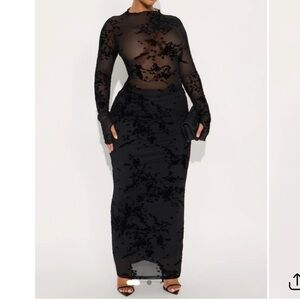 Fashion Nova Maxi Skirt Set